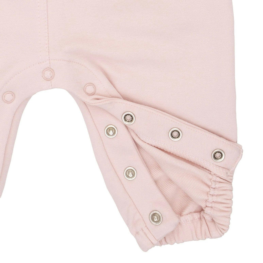 Solid Veiled Pink - Ruffle V-Overalls
