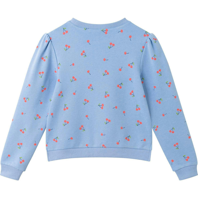 Tween Girls Crewneck Sweatshirt & Short Set | Cherry Print