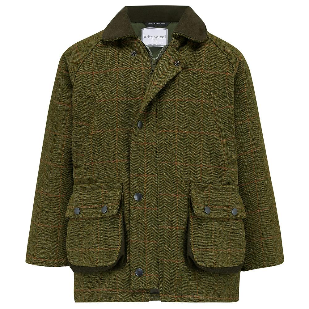 Lyall Greenbelt Tweed Coat - Olive