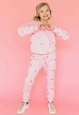 Women's Full Hearts Jogger Set