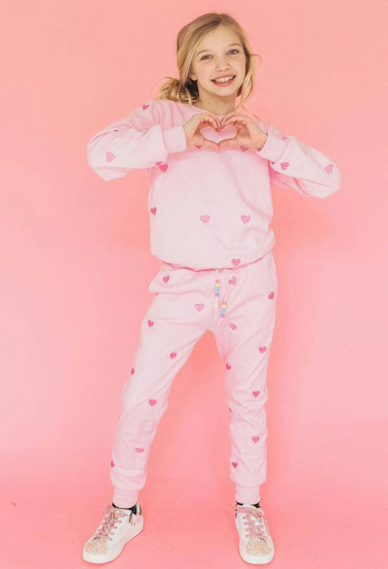 Women's Full Hearts Jogger Set