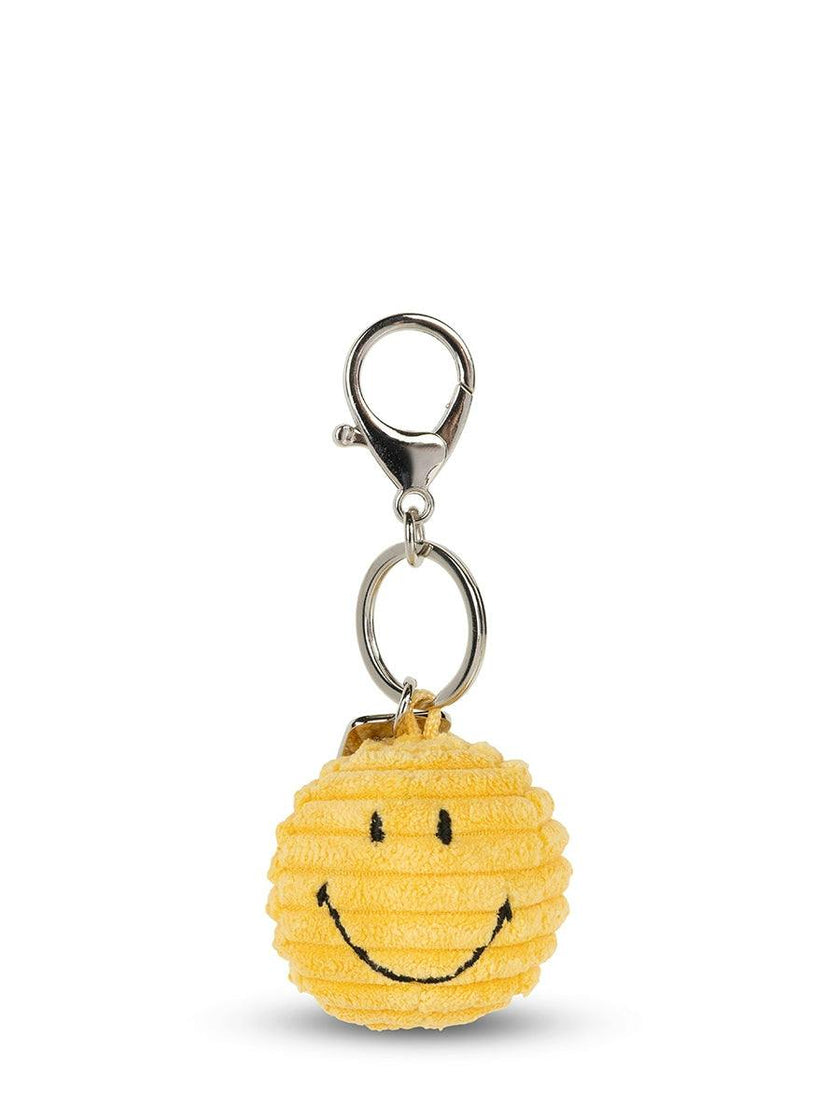 Smiley Keychain ECO Corduroy Yellow - 2"