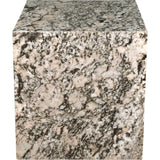 Sloane 20" Modern Natural Marble Handmade Rectangular 2-Shelf End Table