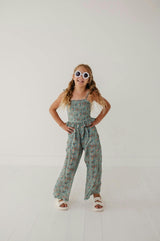 Tank Smocked Jumpsuit Evelyn Vine Floral