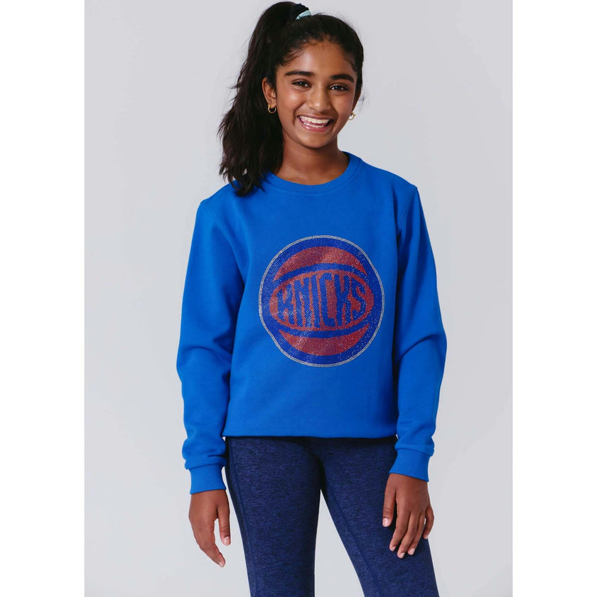 New York Knicks Basketball Girls Crew in Blue Gems