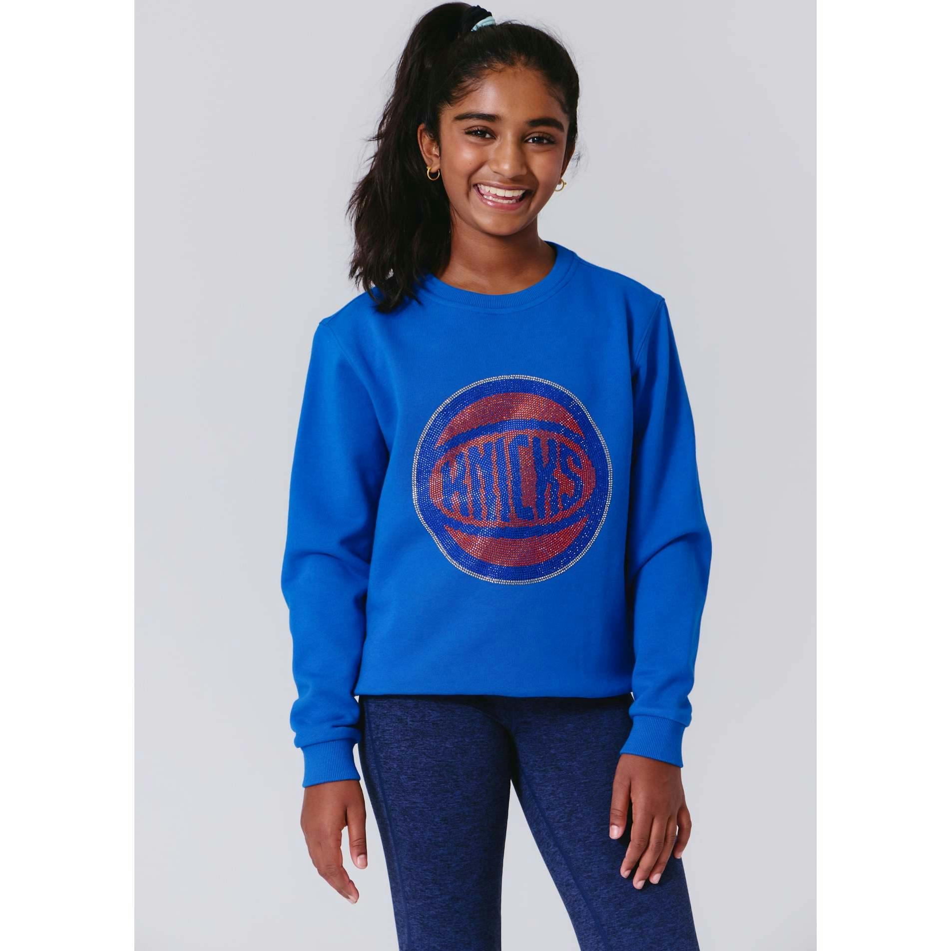 New York Knicks Basketball Girls Crew in Blue Gems
