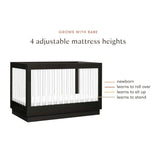 Babyletto Harlow Acrylic 3-in-1 Convertible Crib with Toddler Bed Conversion Kit