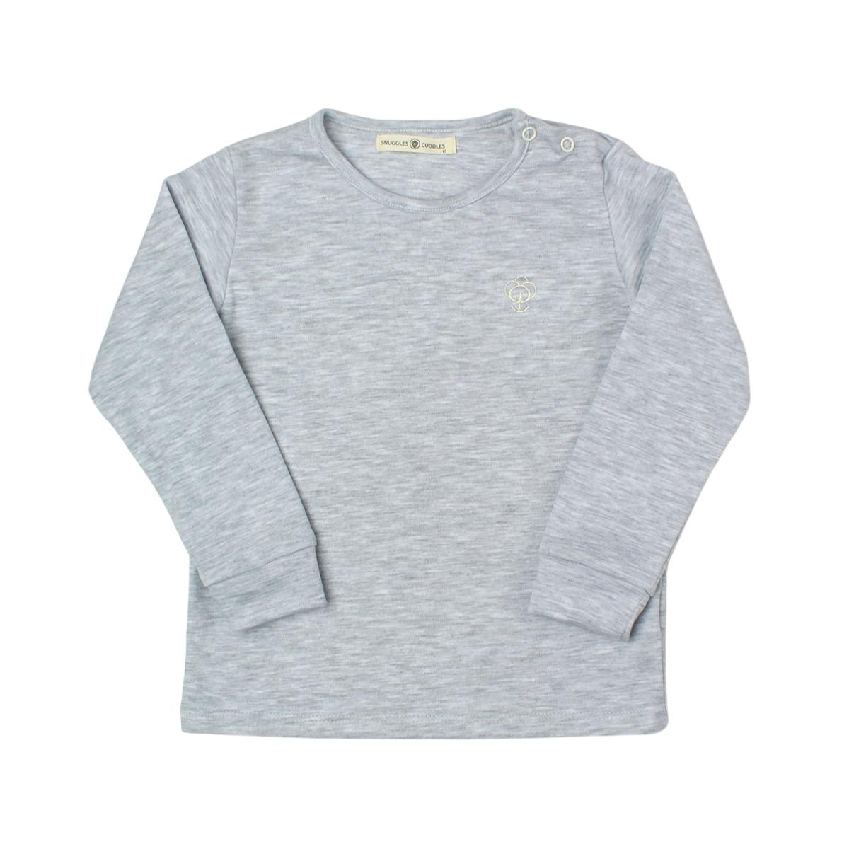 Boy Grey Pajama Set in Pima Cotton