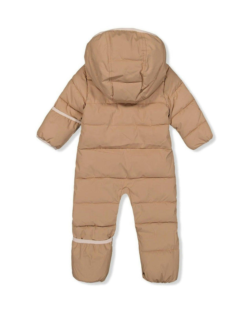 Baby Cloud One Piece Snowsuit Adapted For Car Seats Beige