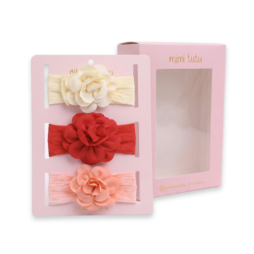 Multicolor Floral Elastic Headband Set