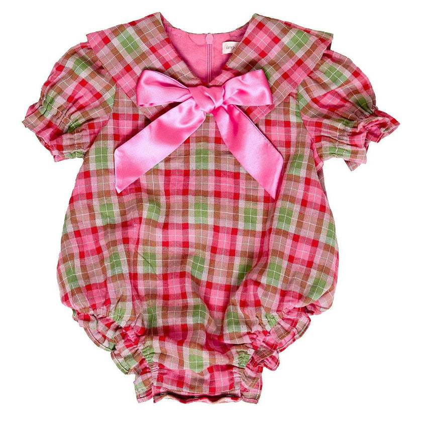 Baby Alice Romper in Rosewood Tartan