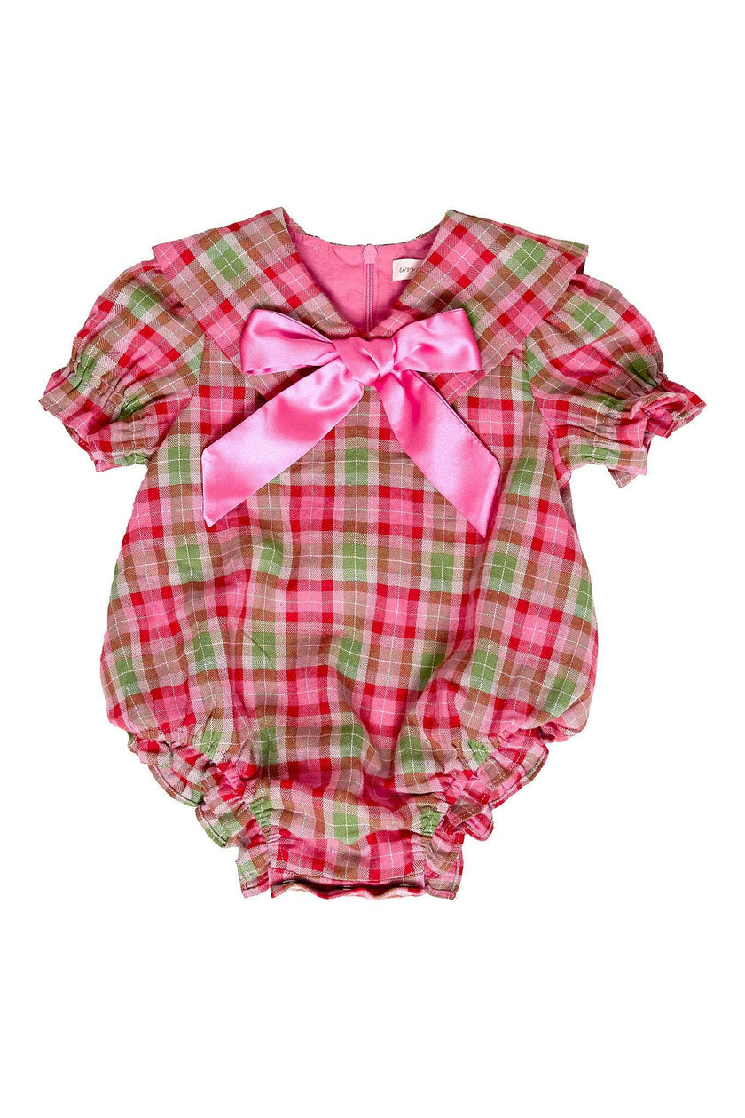 Baby Alice Romper in Rosewood Tartan