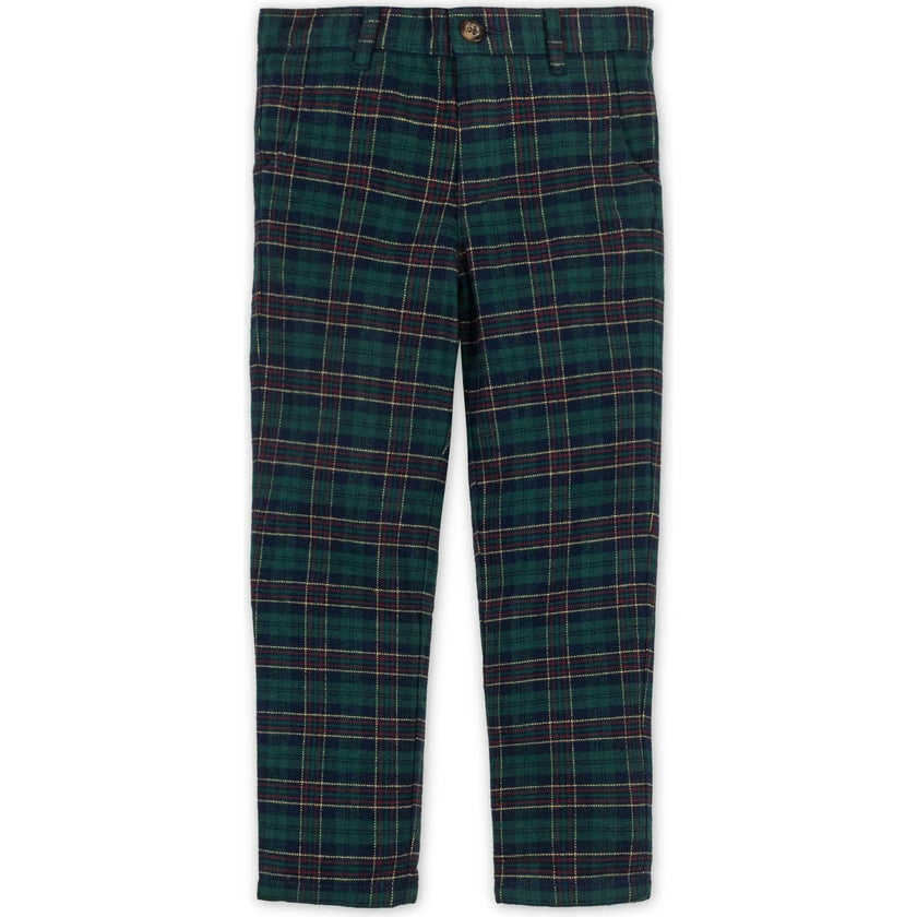 Boy's Organic Brushed Suit Pant, Blue