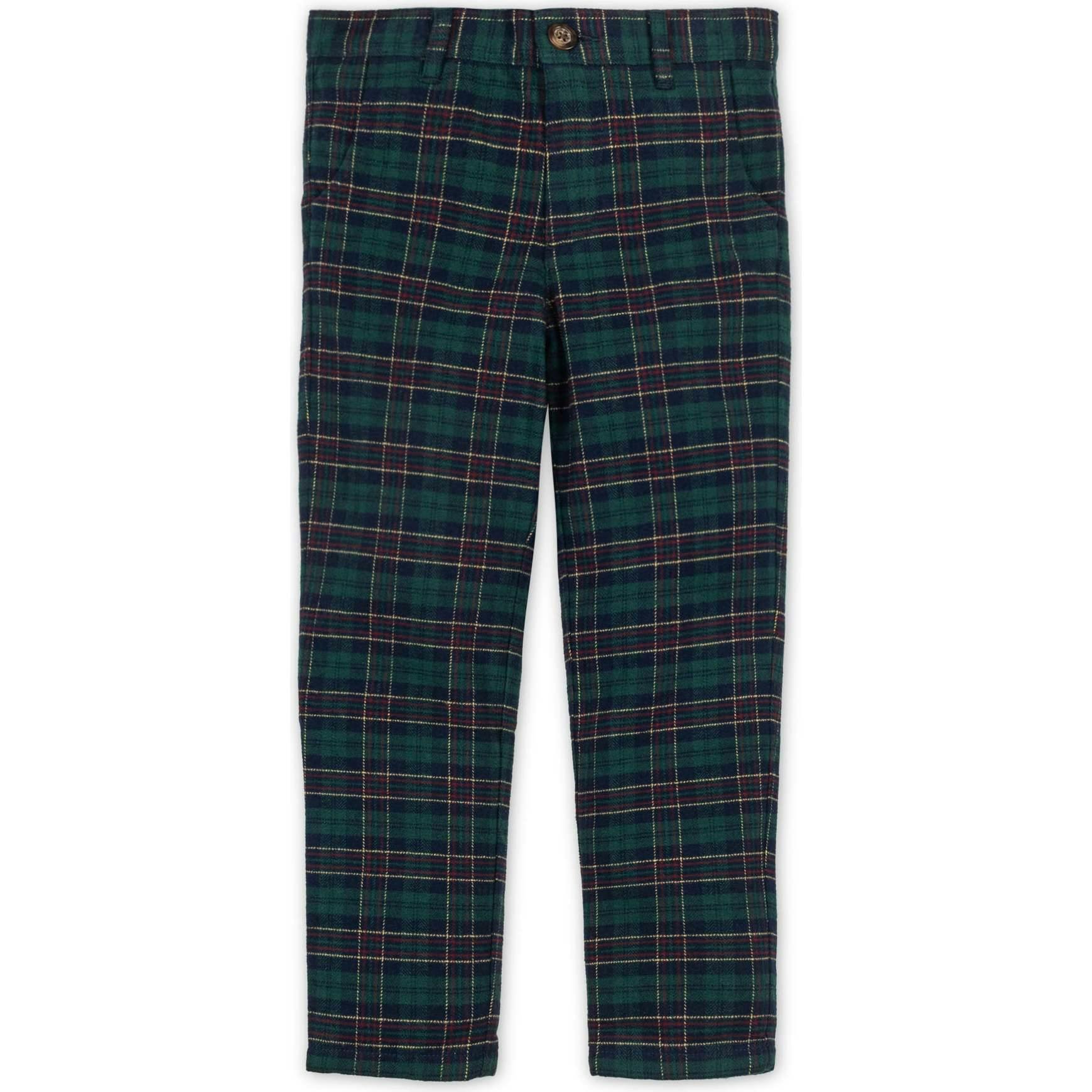 Boy's Organic Brushed Suit Pant, Blue