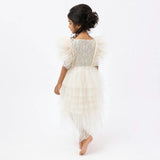 Snowdrop Ivory Tiered Tulle Flower Girl Dress for Girls