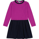 Francesca Striped Bateau Neck Drop Waist Skirt Dress, Pink