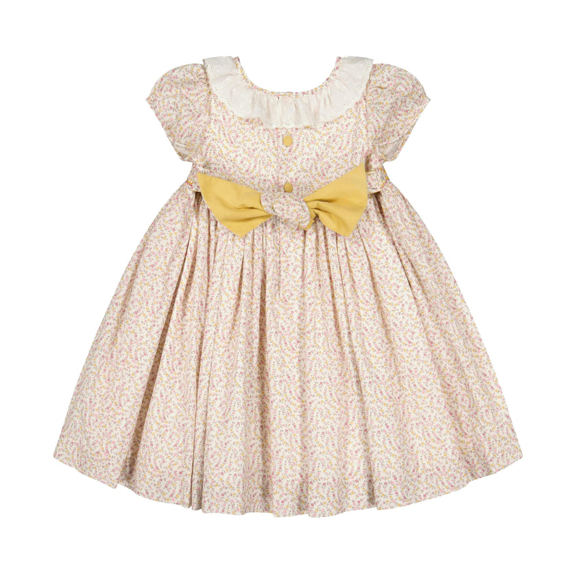 Isadora Short Sleeve Floral Smocked Dress