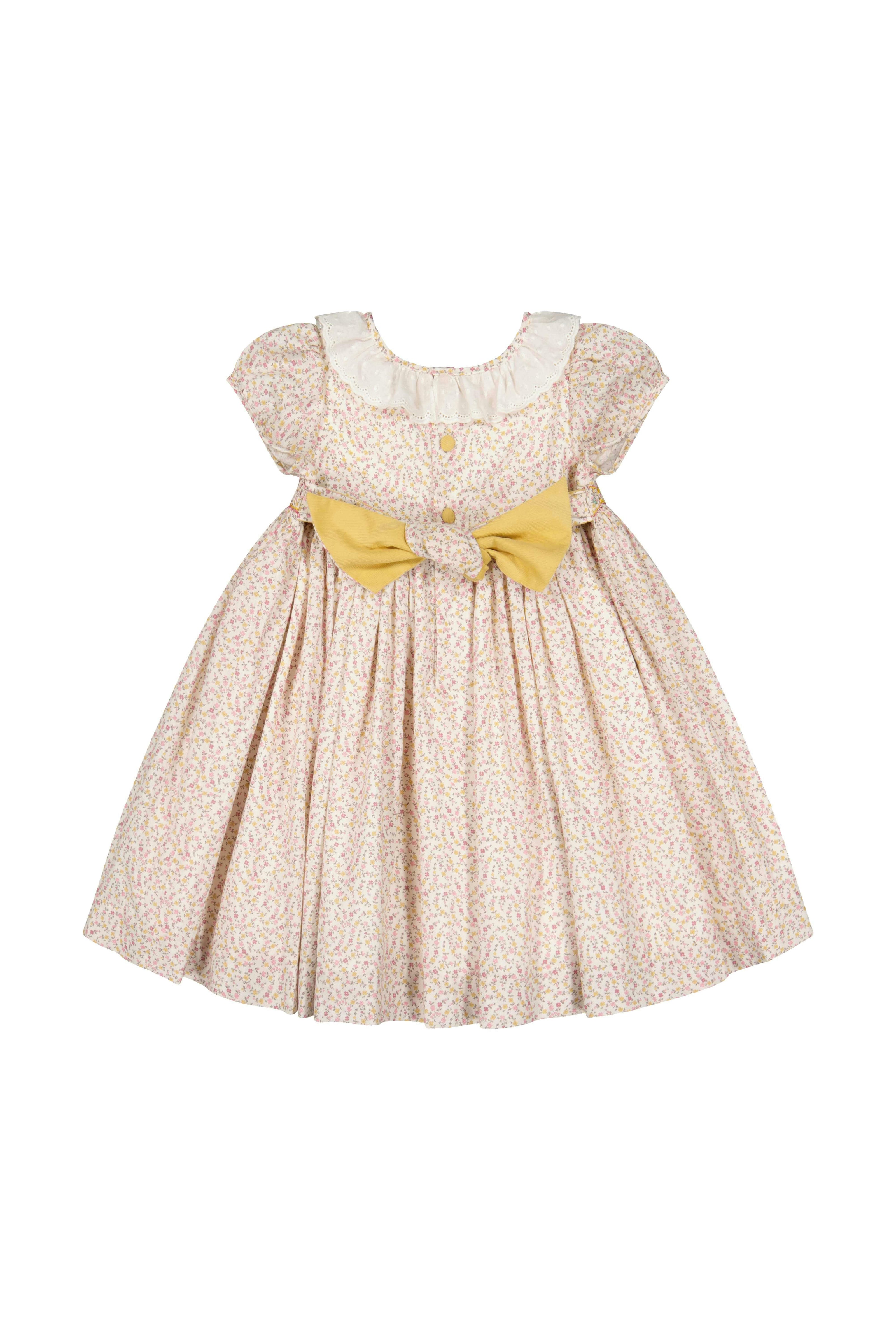 Isadora Short Sleeve Floral Smocked Dress