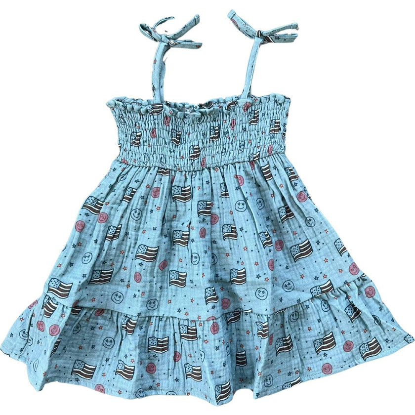 Tiered Mini Dress Retro America