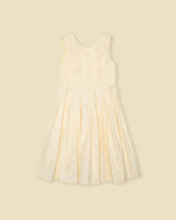 Organic Button Back Dress in Buttercup