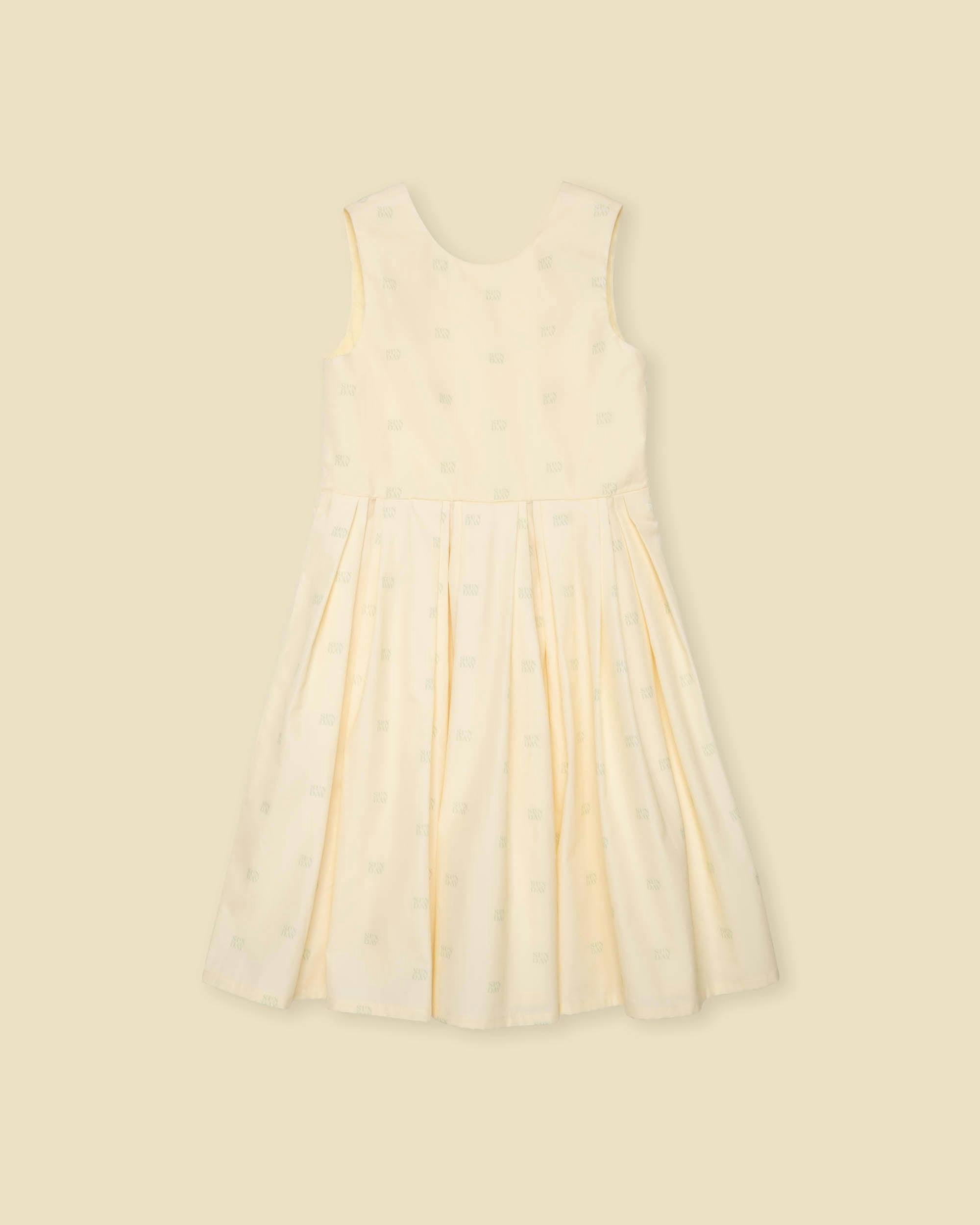 Organic Button Back Dress in Buttercup