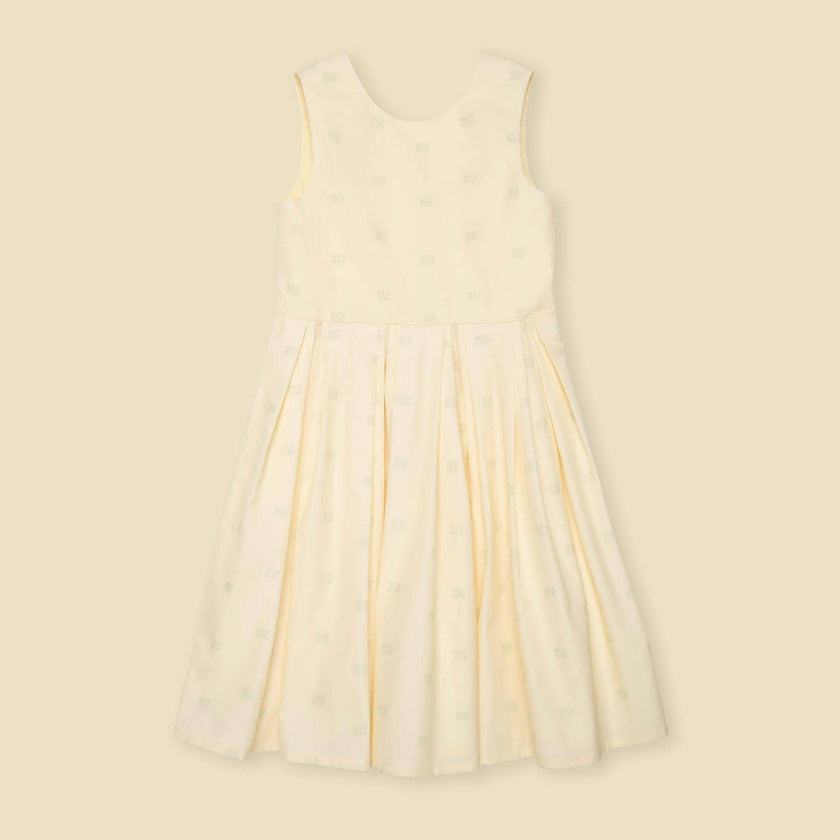 Organic Button Back Dress in Buttercup