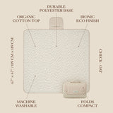 Portable Wander Classic Playmat | Check, Oat | Toddlekind
