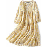 Block-Printed Bohemian Dress