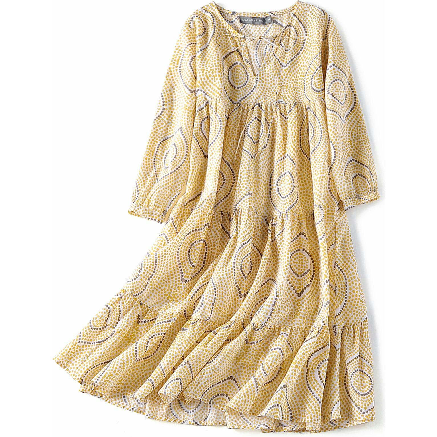 Block-Printed Bohemian Dress