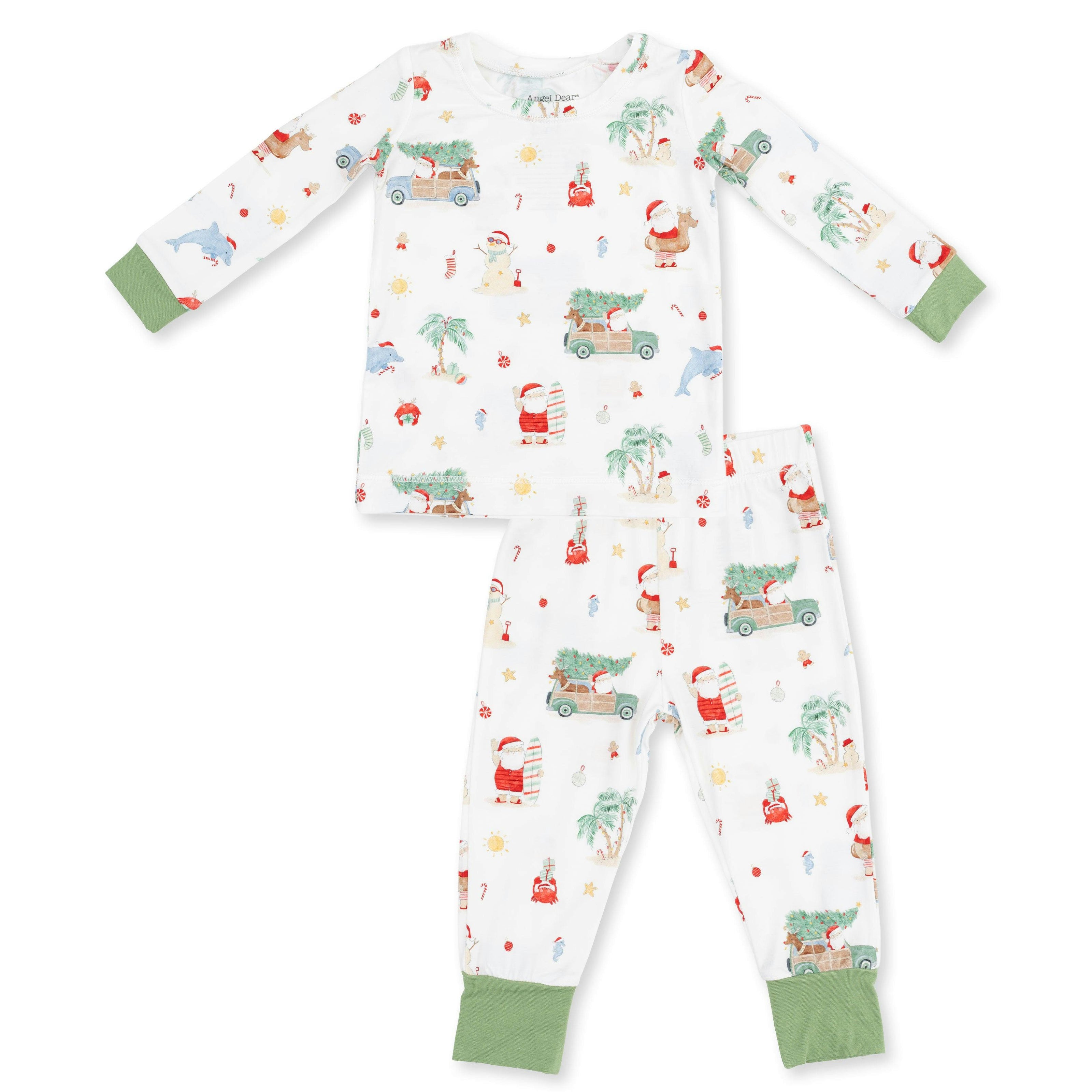 Beach Christmas - Bamboo - Long Sleeve Loungewear Set
