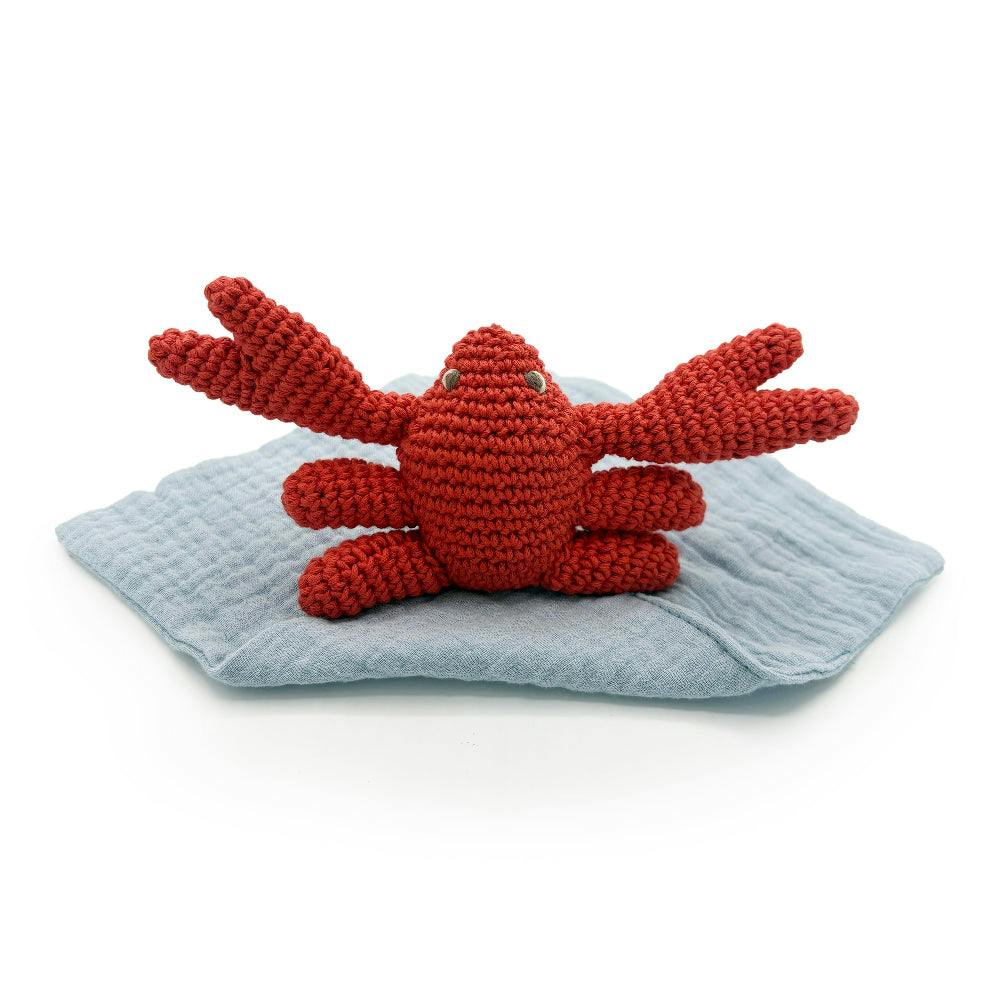 Gift Box Sea 🦀 100% organic cotton crochet rattle, lovies and music box