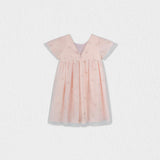 Flora Baby Dress , Pink Flower Embroidery