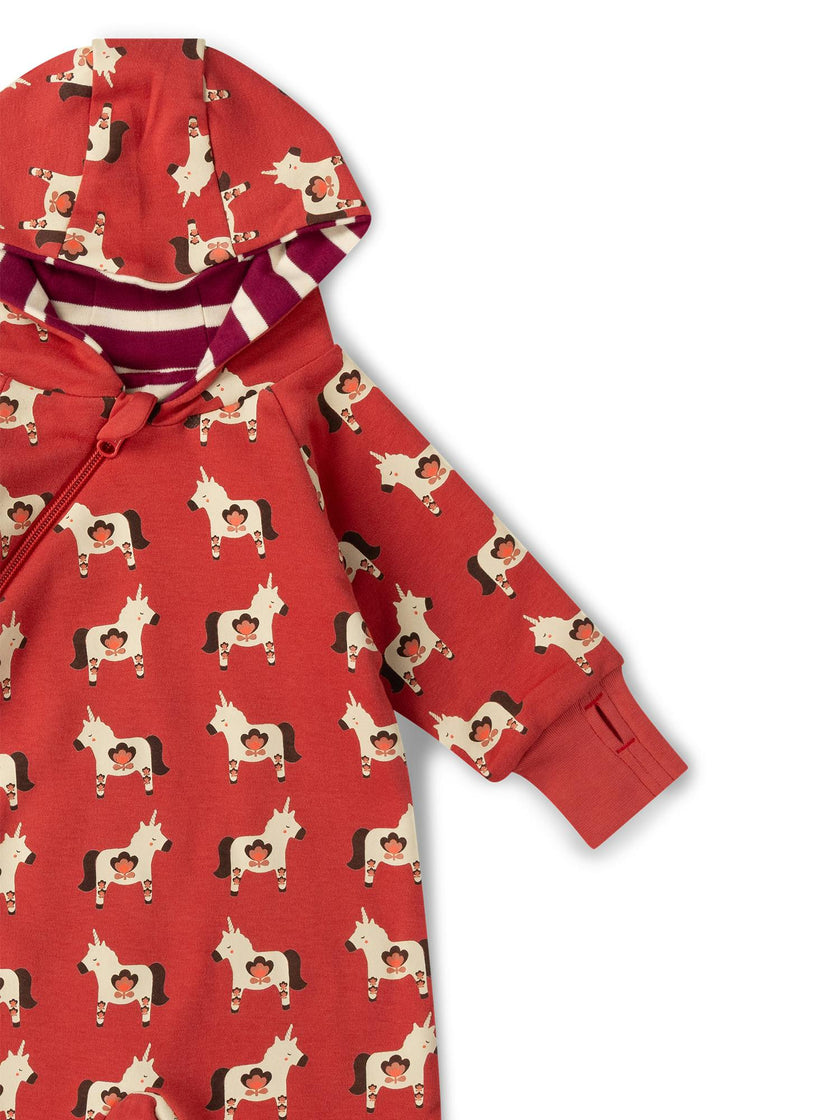 Little Unicorns Hooded Snug Suit, Purple
