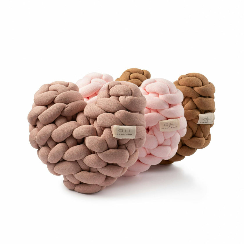 Velvet Knot Heart Pillow