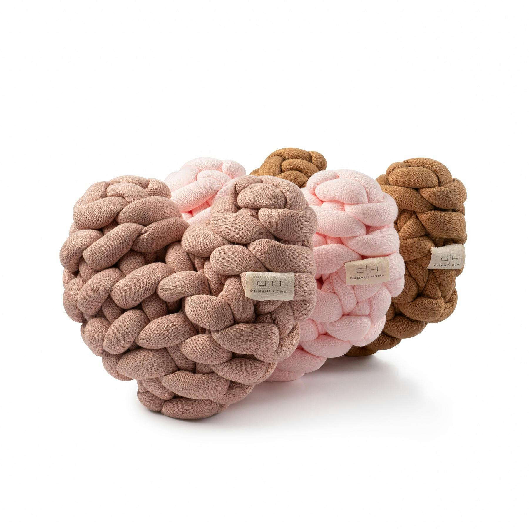 Velvet Knot Heart Pillow
