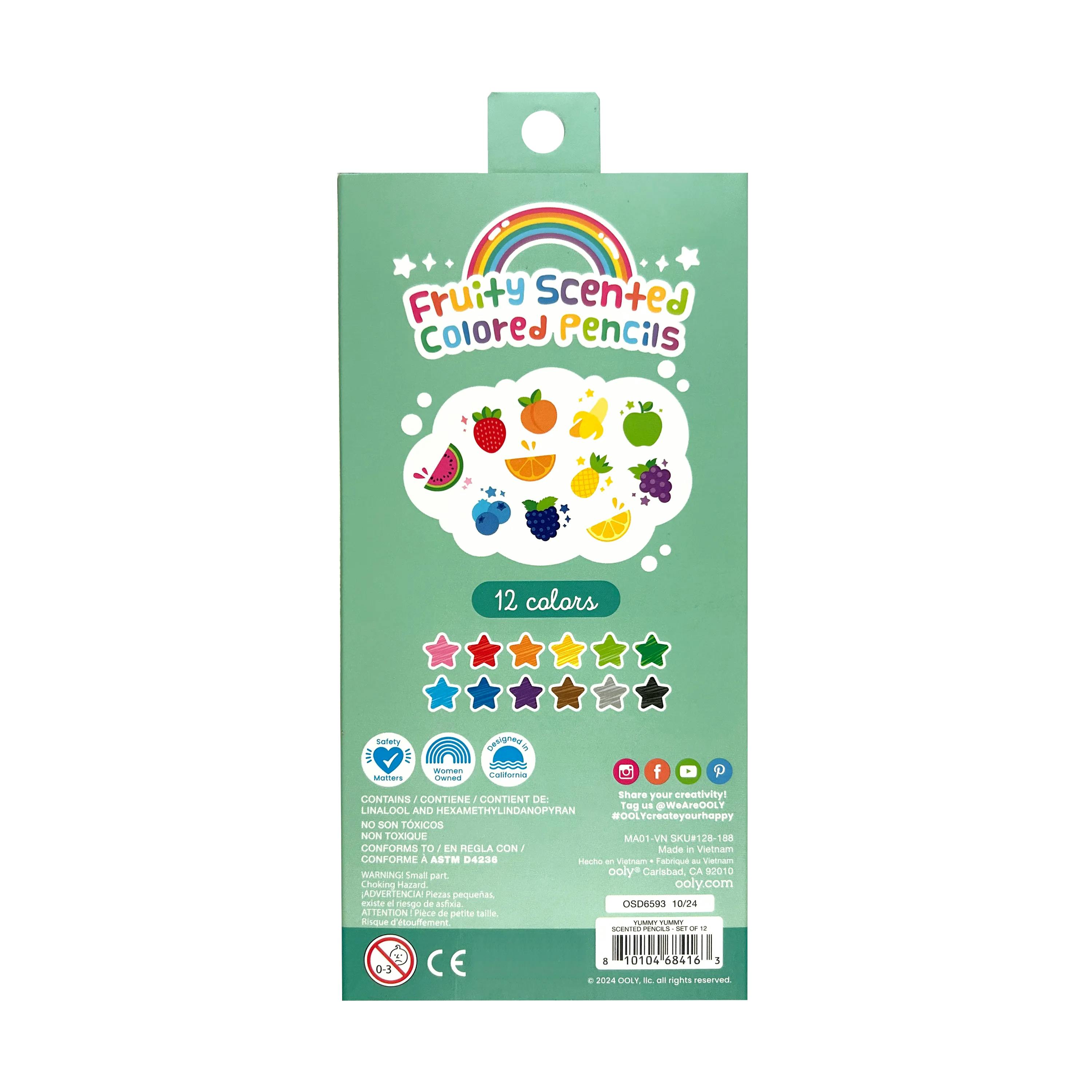 Yummy Yummy Fruit Scented Colored Pencils - Set of 12