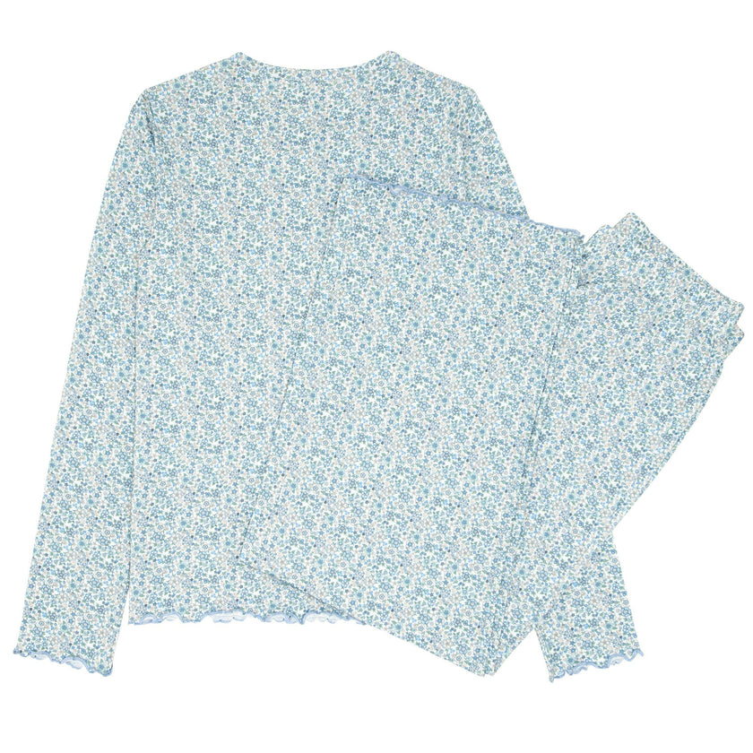 Women's Slate Floral Pima Pajamas Set