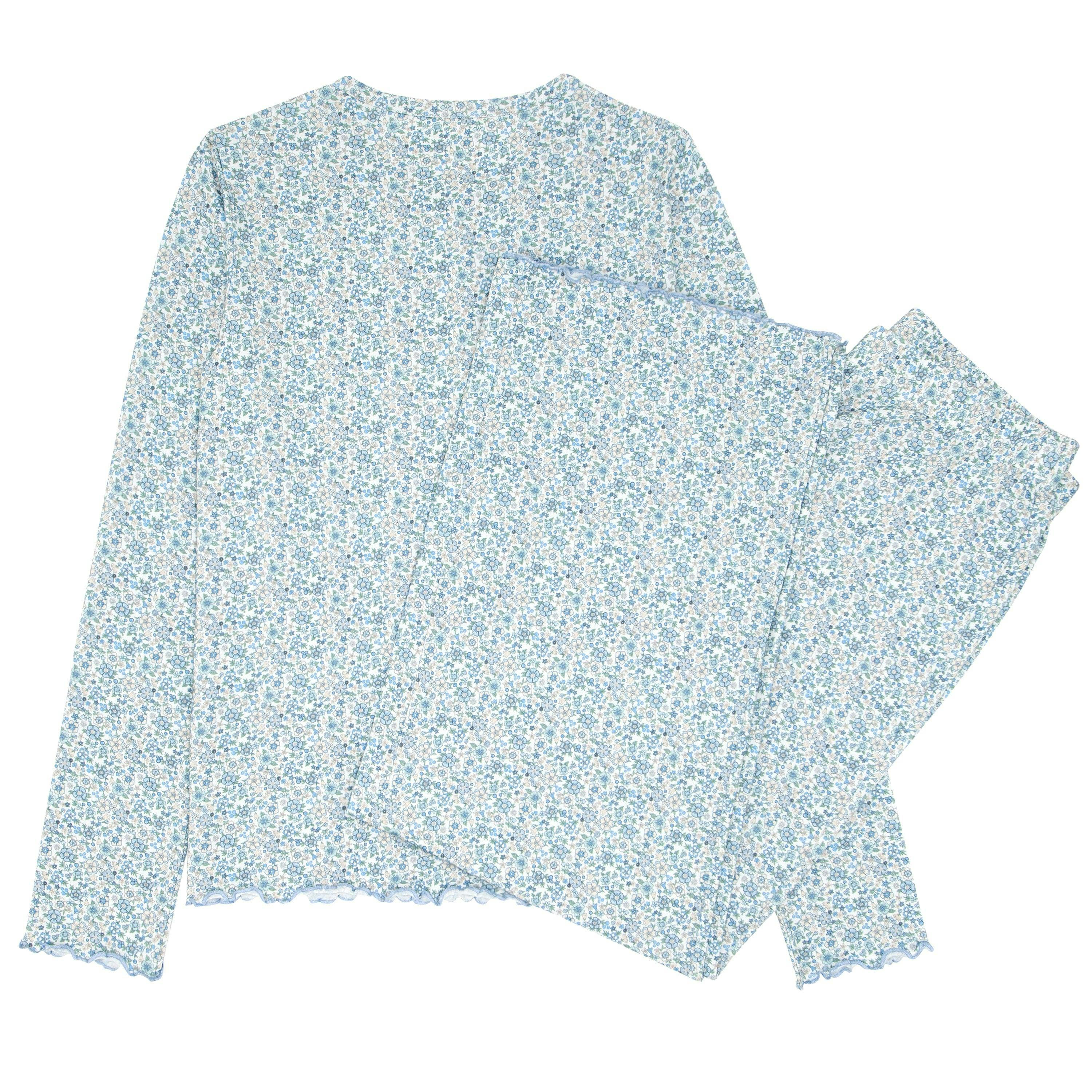 Women's Slate Floral Pima Pajamas Set