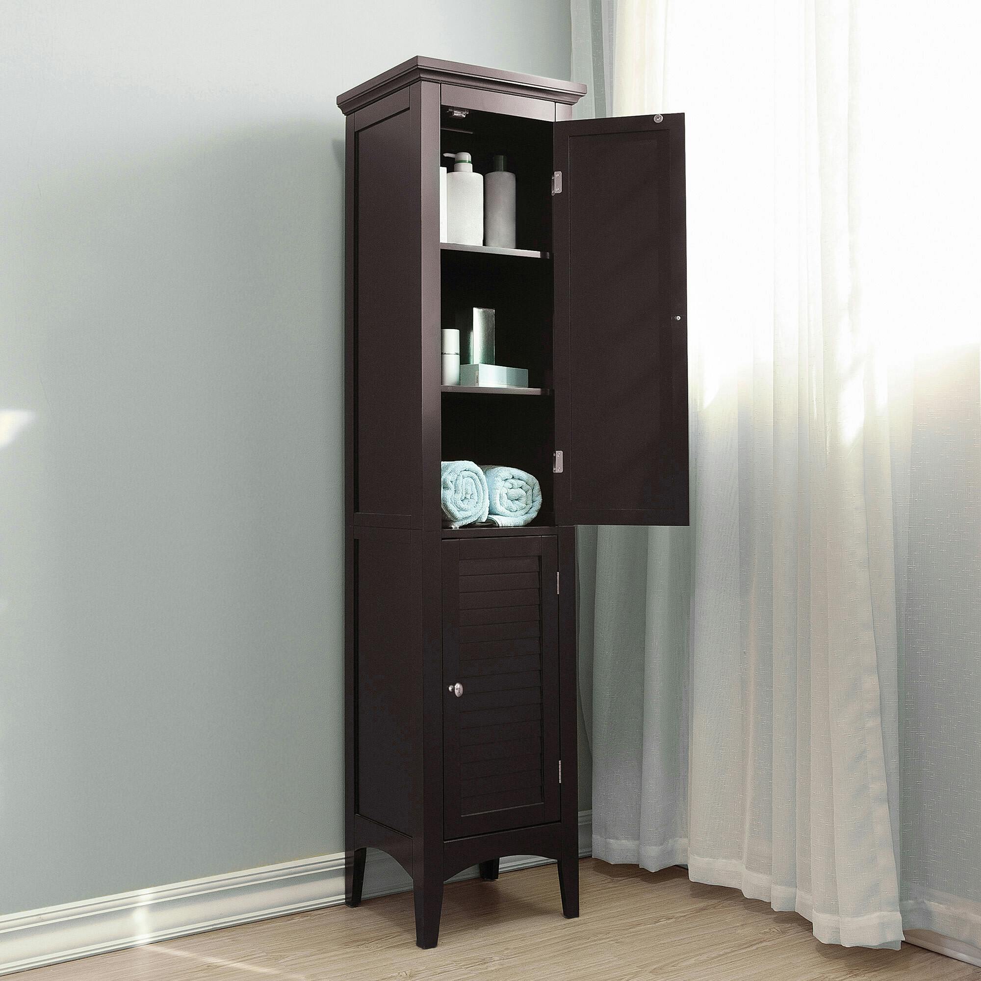 Glancy Wooden Tall Tower Cabinet with Storage