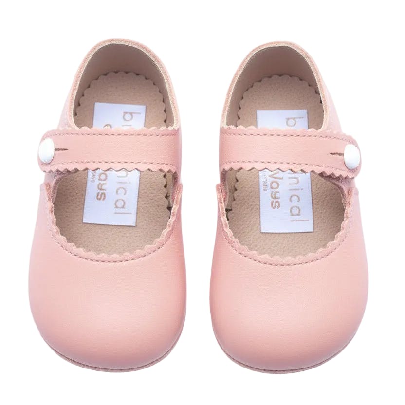 Emma British Pre-Walker Baby Girl Shoes - Blossom Pink