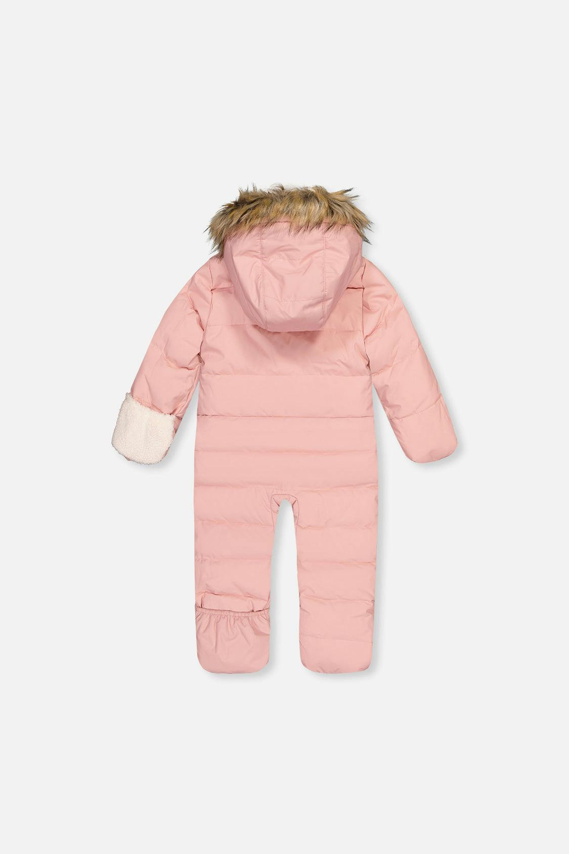 Baby Snug One Piece Snowsuit Adapted For Car Seats Pale Dusty Pink
