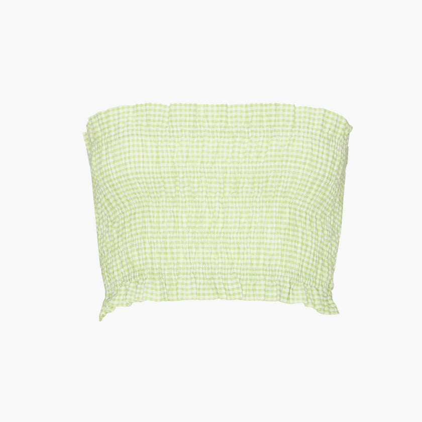 The June Nap Top - Lime Gingham