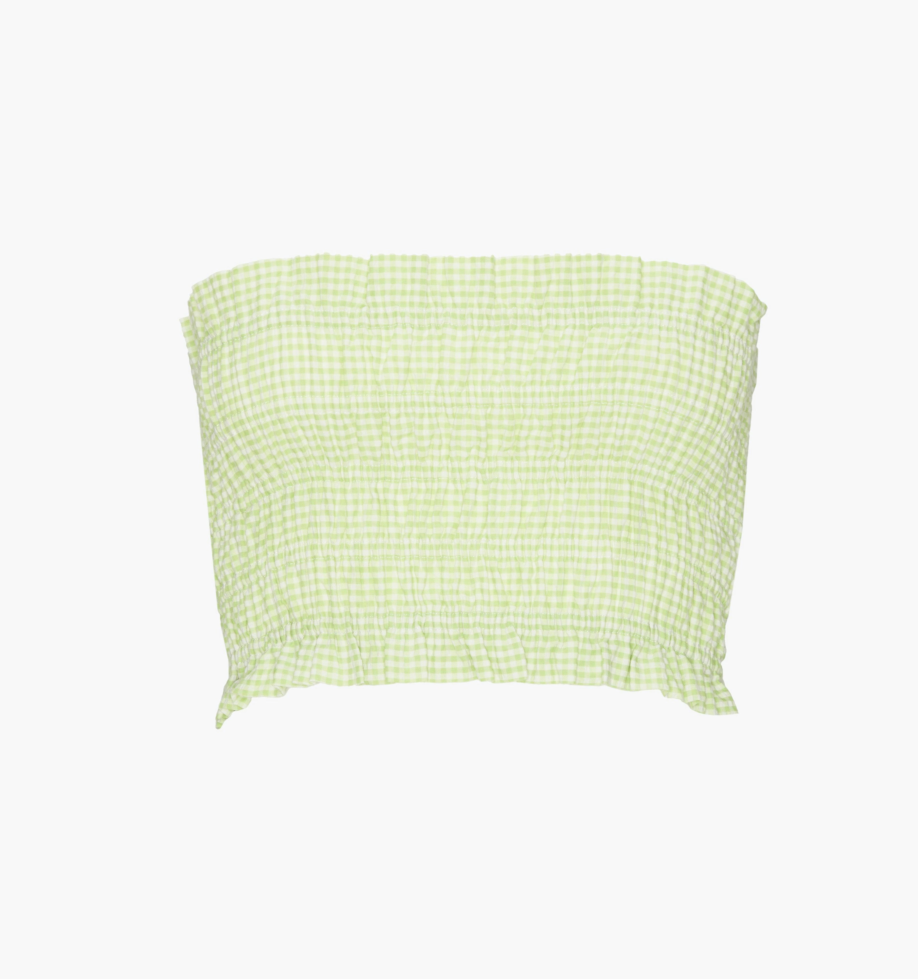 The June Nap Top - Lime Gingham