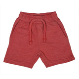 Kids Heathered Comfy Shorts - Red