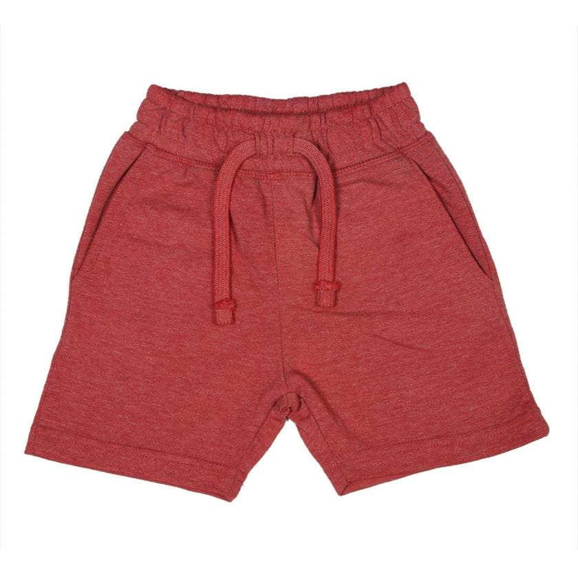 Kids Heathered Comfy Shorts - Red