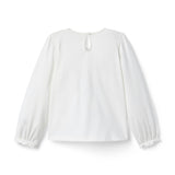 Pintuck Top, white