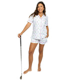 Women's Golf Short PJ Set - Organic Cotton Poplin