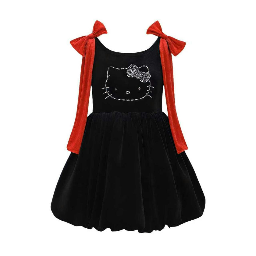 Hello Kitty® Sparkle Bow Velvet Dress