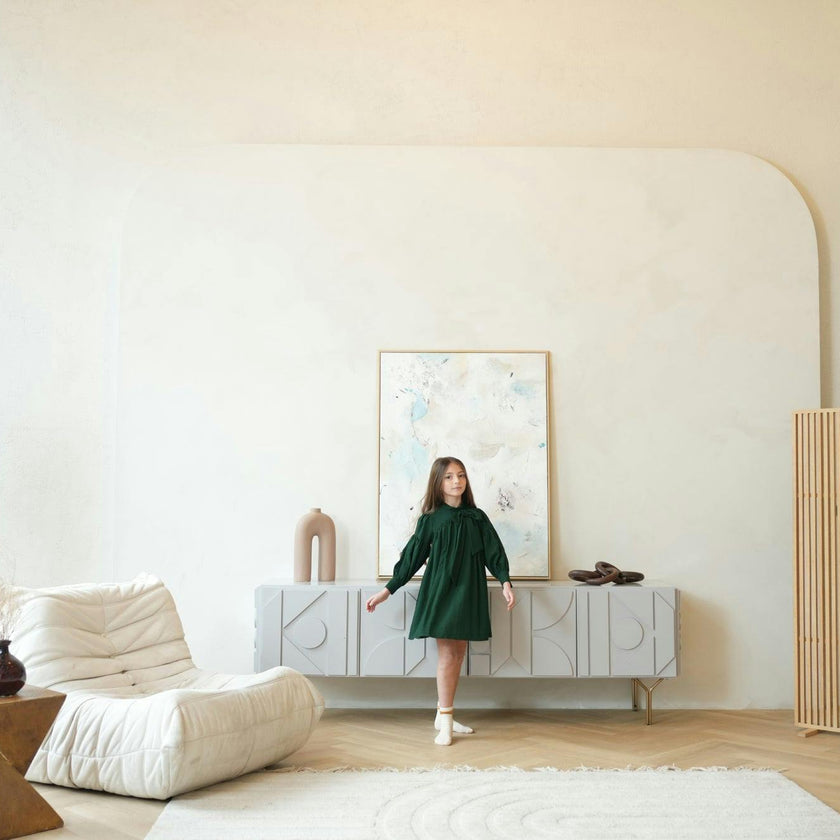 Talia dress (emerald-green)