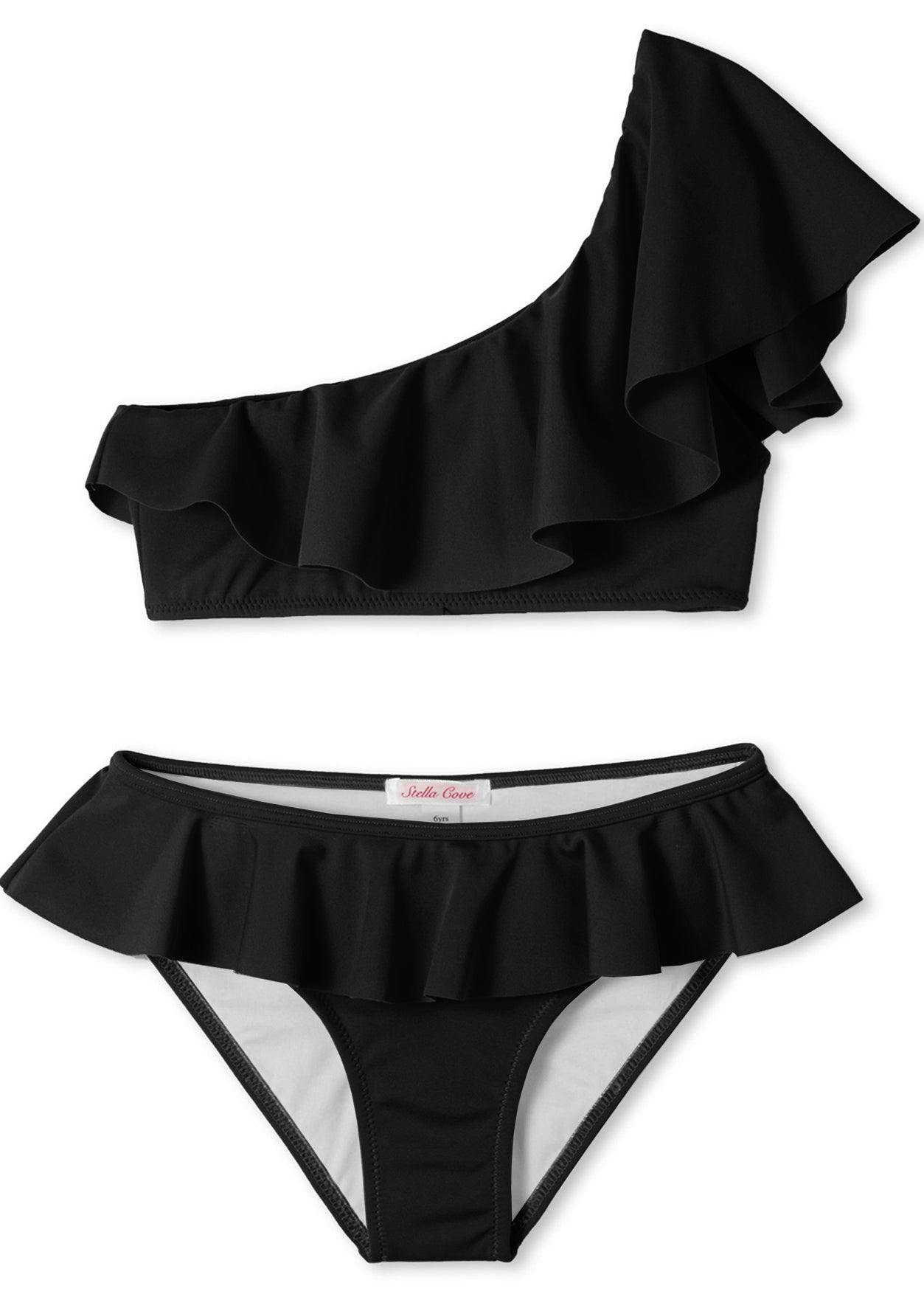 Ruffle One Shoulder Bikini